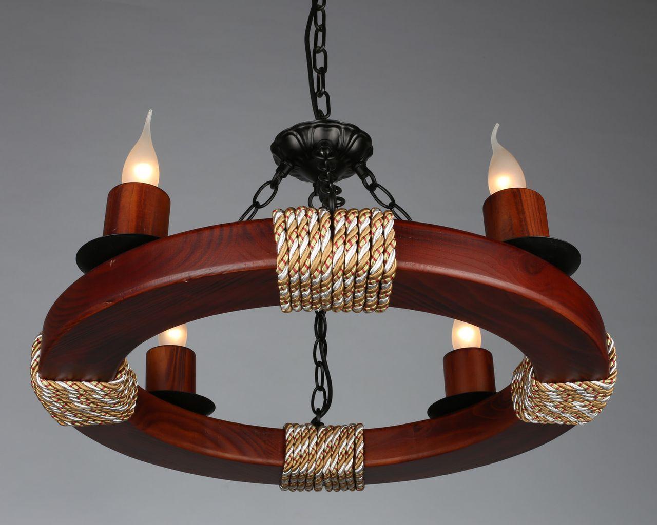 Подвесная люстра Omnilux OML-59303-04 OMNILUX ДИЗАЙНЕРСКИЕ 185516 Коричневый  - Вид №3