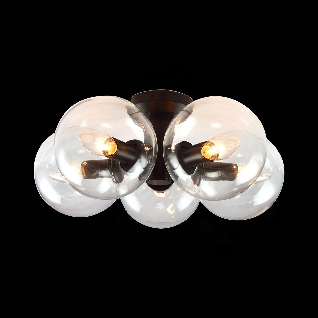 Потолочная люстра ST Luce Rosello SL424.402.05 ST LUCE ДИЗАЙНЕРСКИЕ, ROSELLO, ШАР 279210 Черный  - Вид №1
