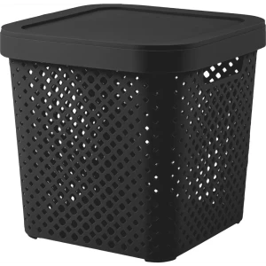 Корзина для хранения Plast Team Миен 31x30x31 см полипропилен цвет черный