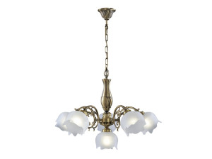 Матовый латунный подвесной светильник с остеклением