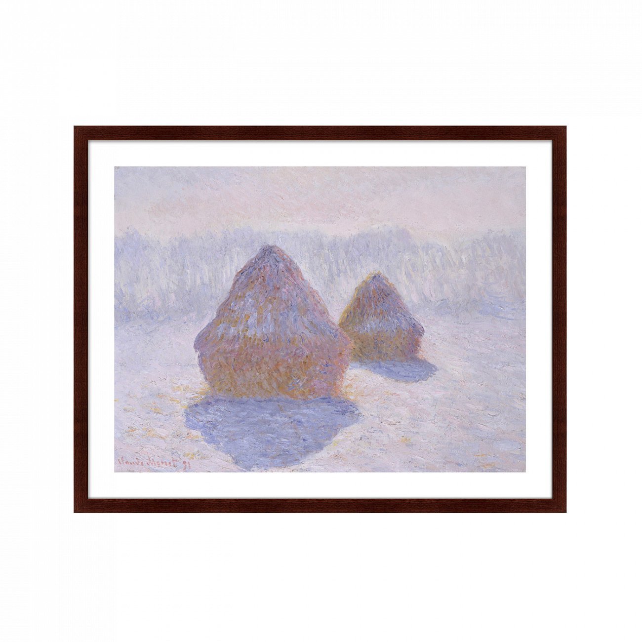 Картина: Haystacks (Effect of Snow and Sun), 1891г. КАРТИНЫ В КВАРТИРУ  264161 Разноцветный  - Вид №1