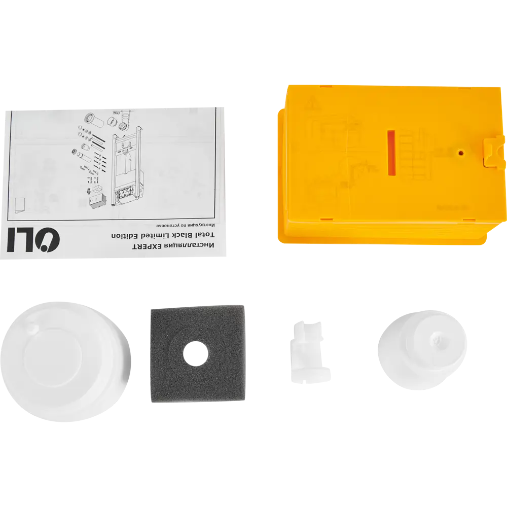 Инсталляция Oli Quadra Black 30 см для подвесного унитаза с кнопкой цвет хром STLM-2169691 - Вид №4