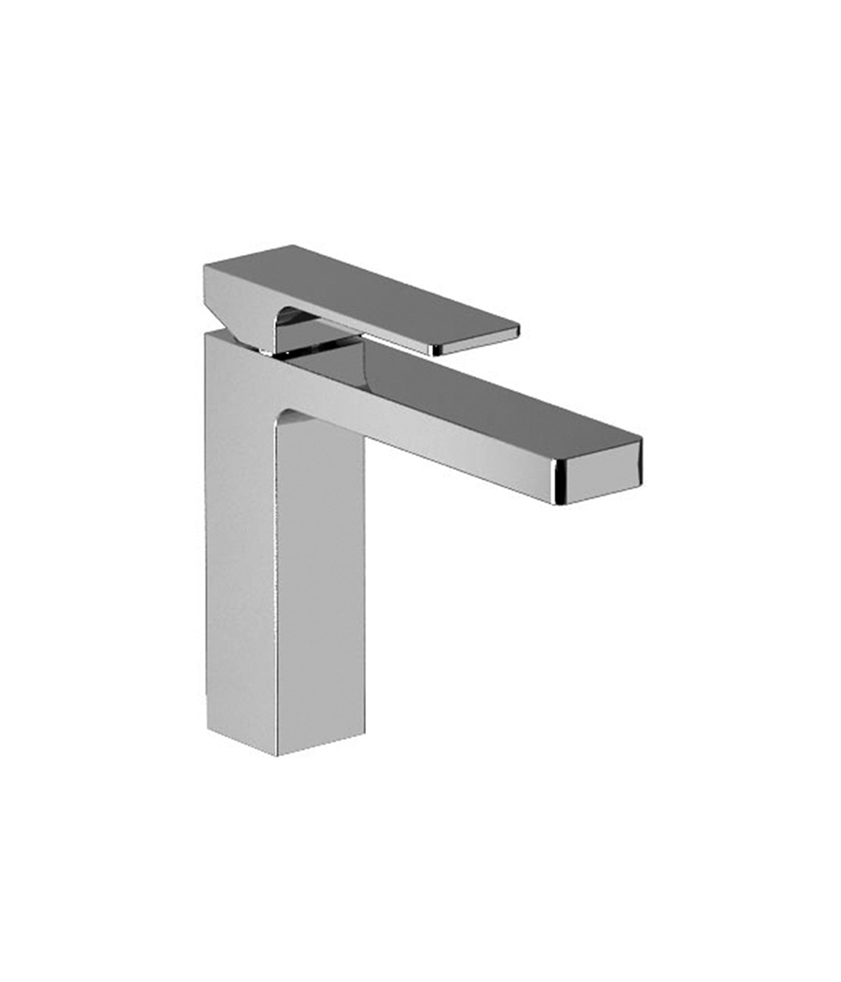 F004WF  Смеситель для раковины на 1 отверстиевылет 12,5 см ручка ограничитель потока воды до 5 л/мин при 3 бар подводка без донного клапана Fantini Rubinetti MINT