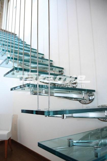 FARAONE Консольная лестница из нержавеющей стали и стекла sun-id-1490682 - Вид №8