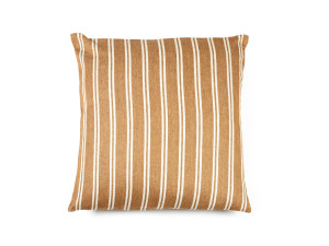 Льняная квадратная полосатая подушка