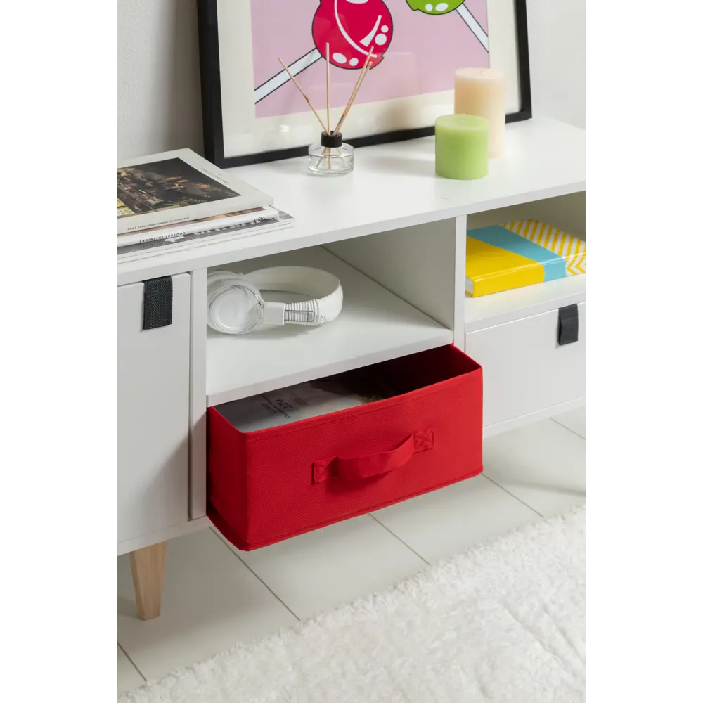 Короб Spaceo KUB Carmen 15x31x31 см 14.4 л полиэстер цвет красный STLM-2162041 - Вид №4