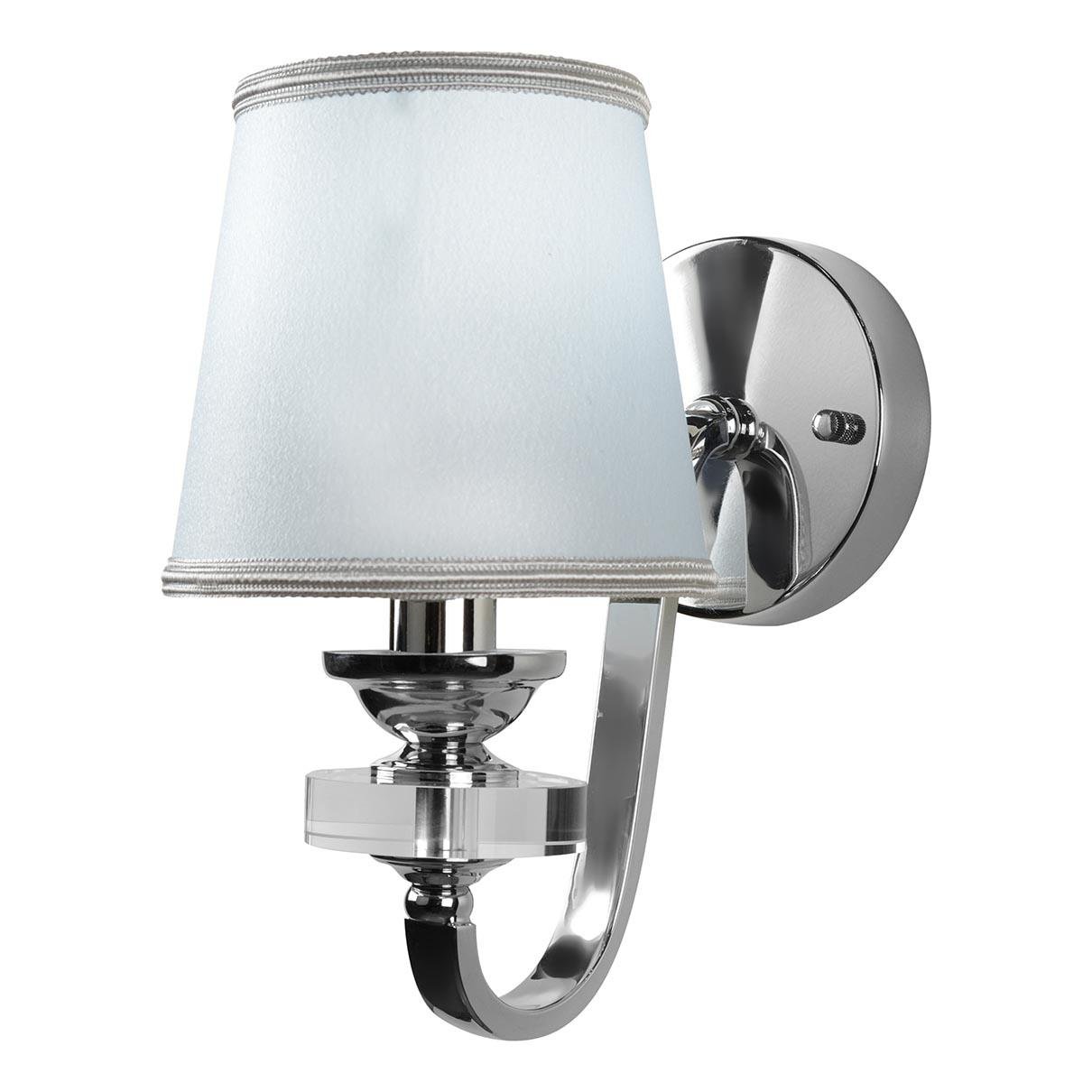 Бра с абажуром белое Vivia 82367/1B CR ILAMP VIVIA 00-3949136 Белый;хром - Вид №1