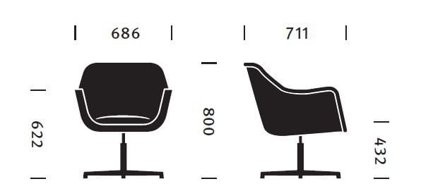 Мягкий стул с подлокотниками Herman Miller бампер ARCH-00095927 - Вид №4