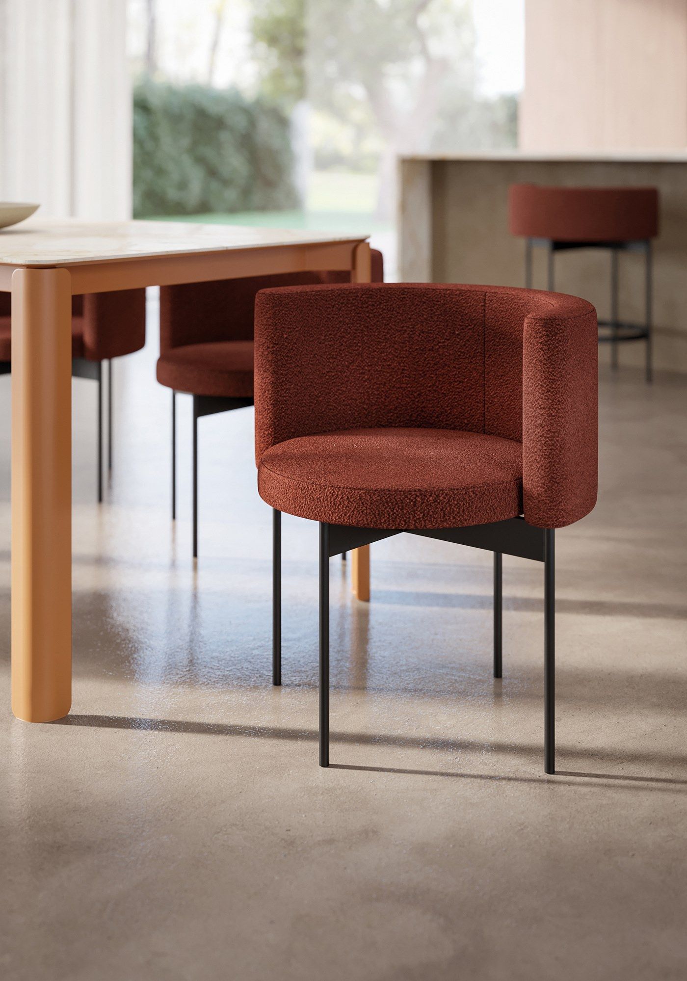 Мягкий стул с подлокотниками Ronda Design Ghanta ARCH-00067983 - Вид №1