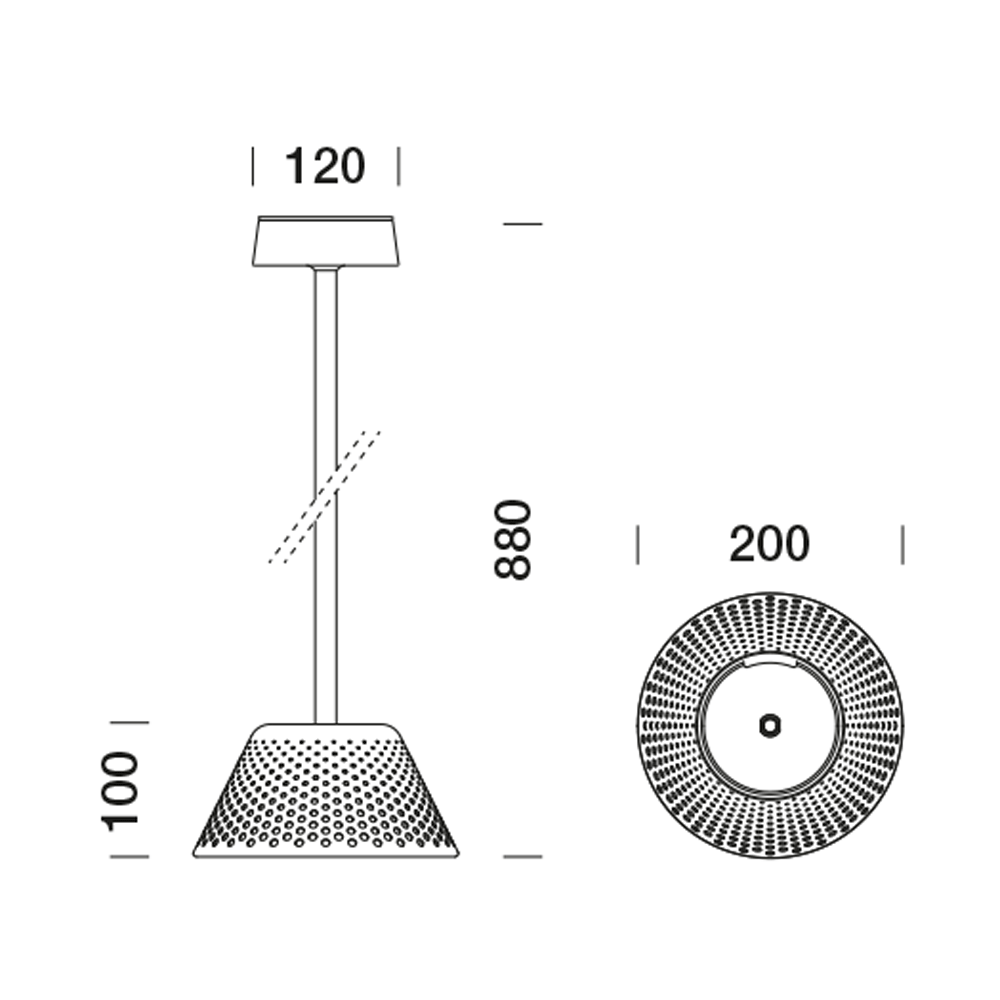3270266 Потолочный светильник Platek MESH Soffitto  MESH h. 880 mm - LED 4000K 87°  - Вид №4