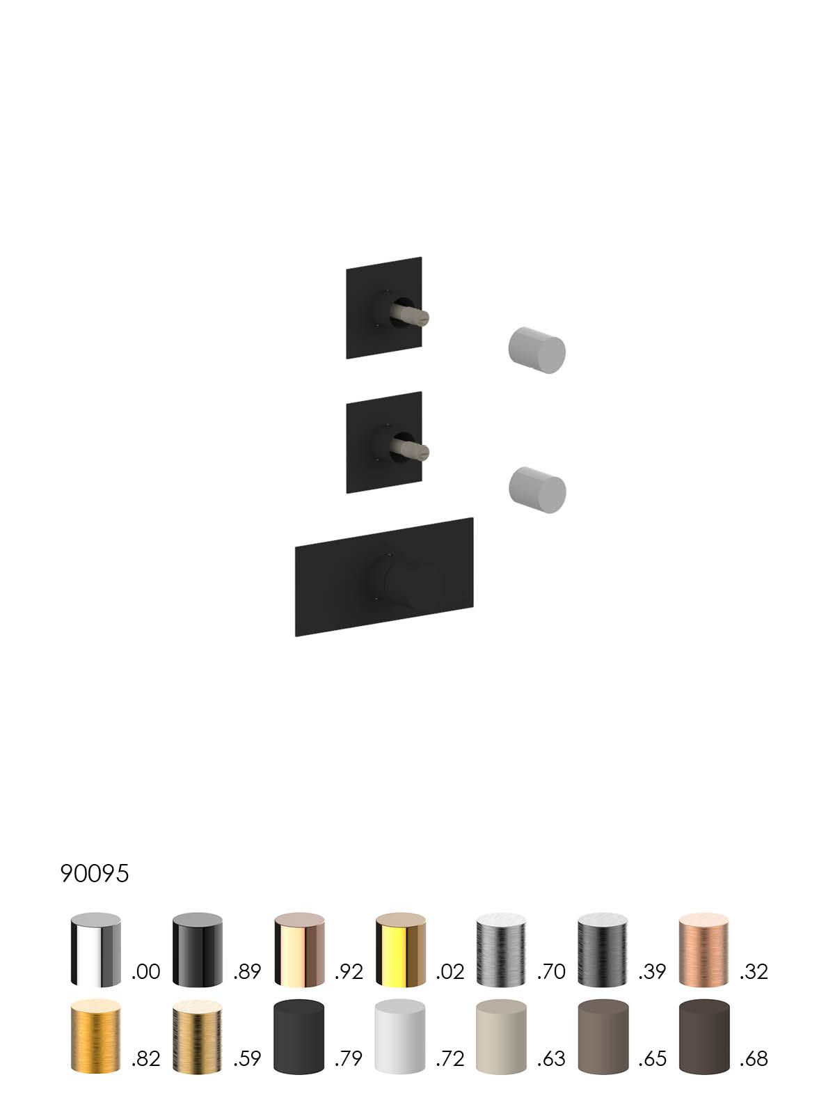 Термостатический смеситель для душа с 3 отверстиями Rubinetterie Frattini отдельная эстетика ARCH-00096850 - Вид №6