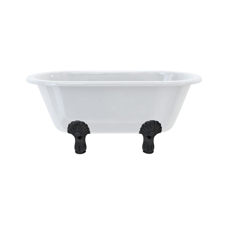 Burlington Двухсторонняя ванна Windsor 150 см с роскошными ножками с ножками Luxury Classic в черном цвете E4 L3B  - Вид №6