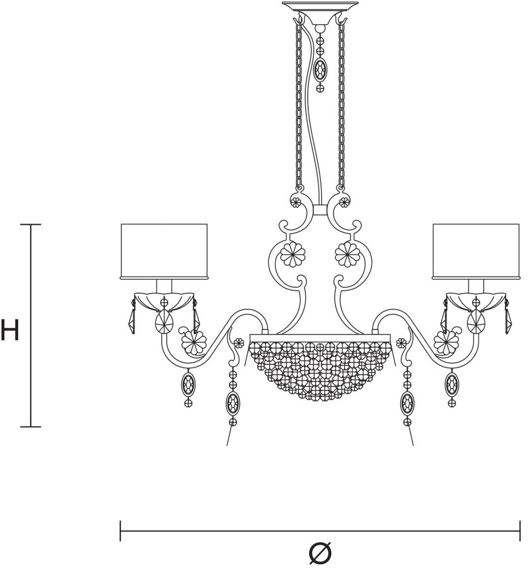 Masiero Люстра из металла Rosemery sun-id-1470953 - Вид №1