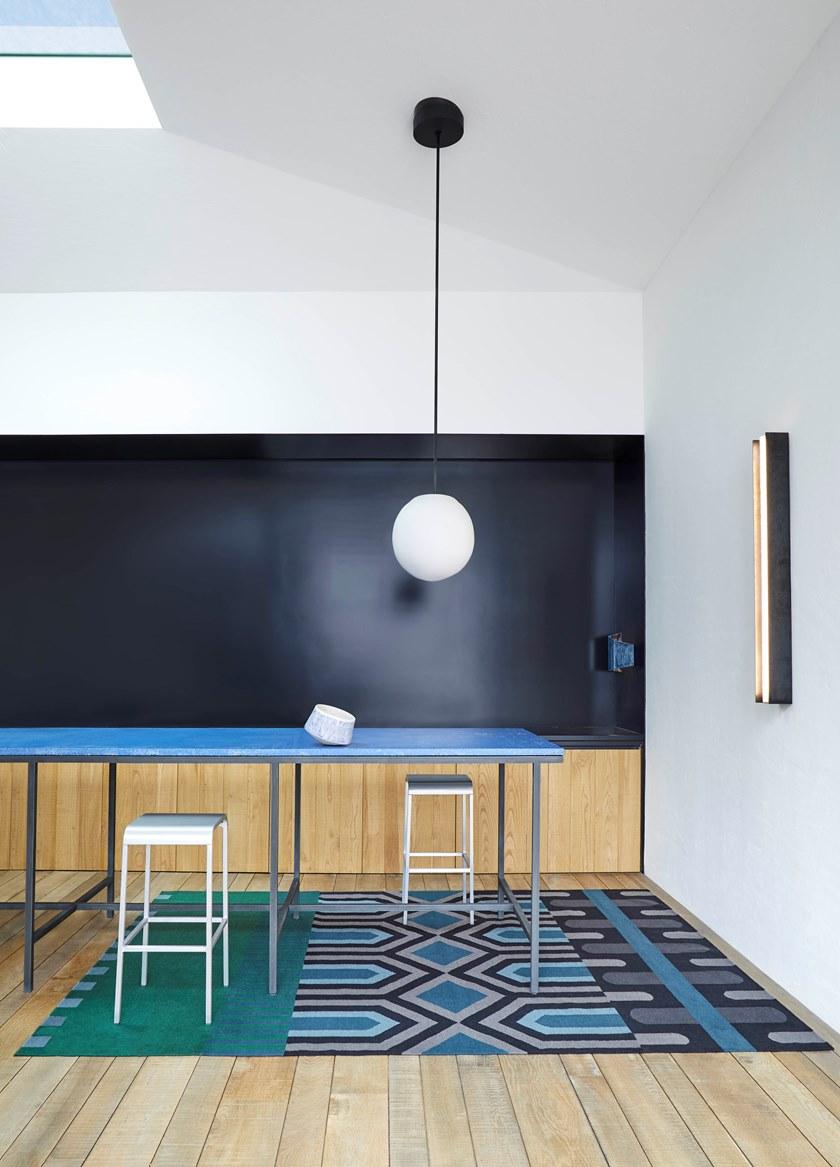 GAN Прямоугольный шерстяной коврик с геометрическими мотивами Ndebele sun-id-1438024 - Вид №1