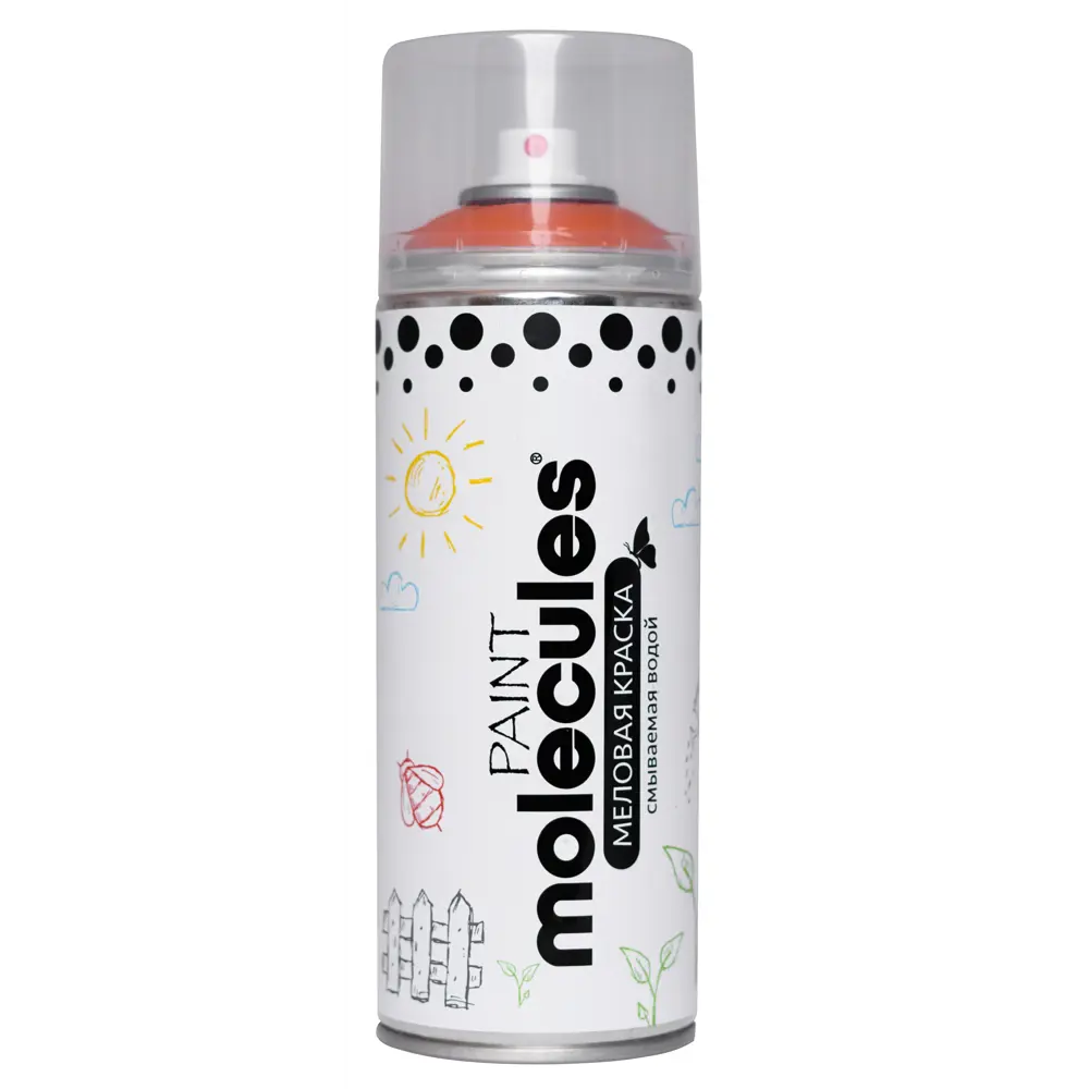 Краска аэрозольная Molecules Меловая цвет оранжевый 520 мл STLM-2208773