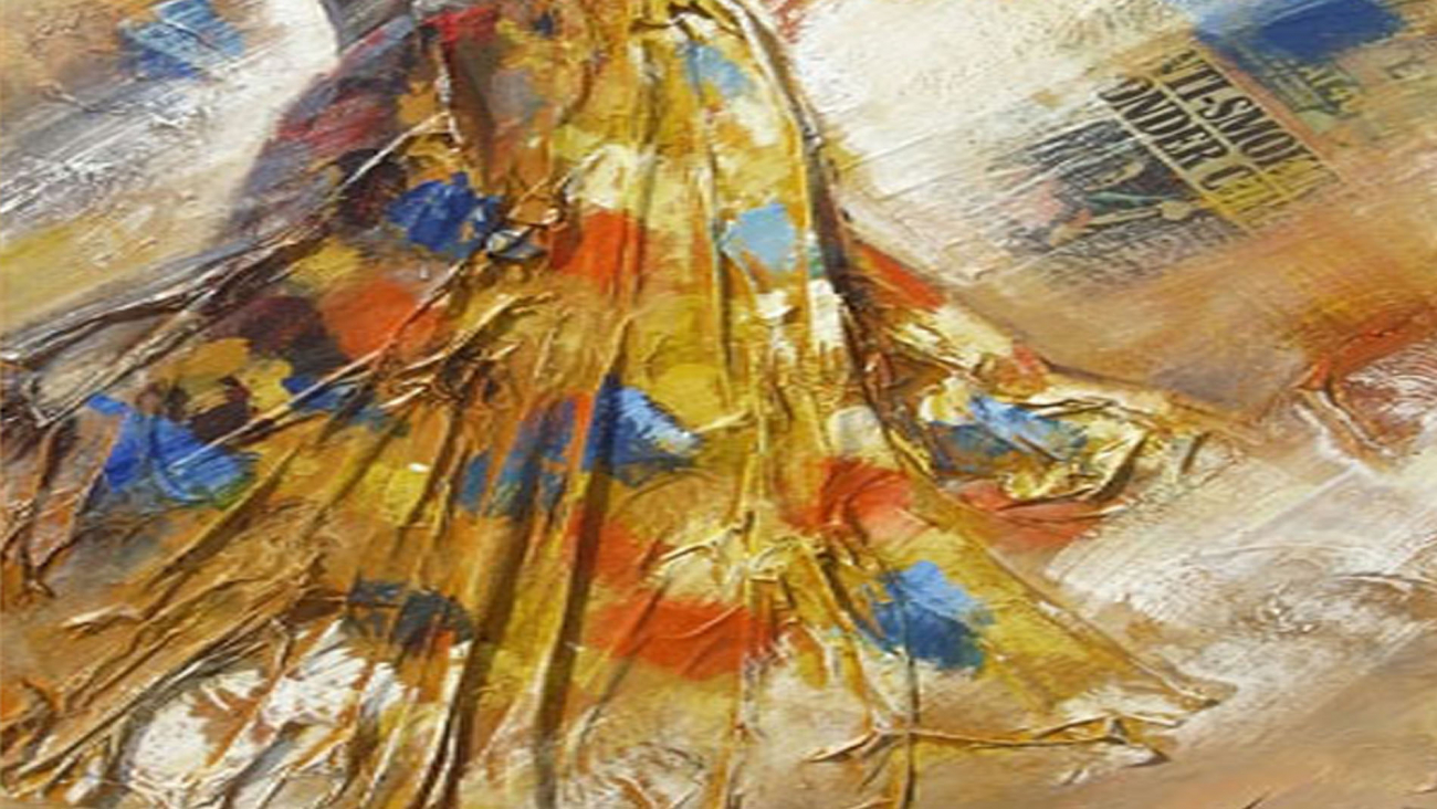 Картина на холсте 140х70 см "Мода" EVENHOME КАРТИНЫ МАСЛОМ 129727 Желтый  - Вид №1