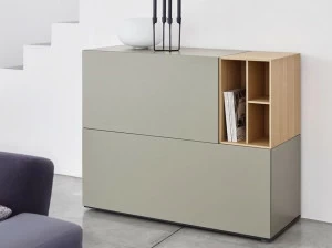 Caccaro Модульный буфет из лакированного дерева с ящиками Brick