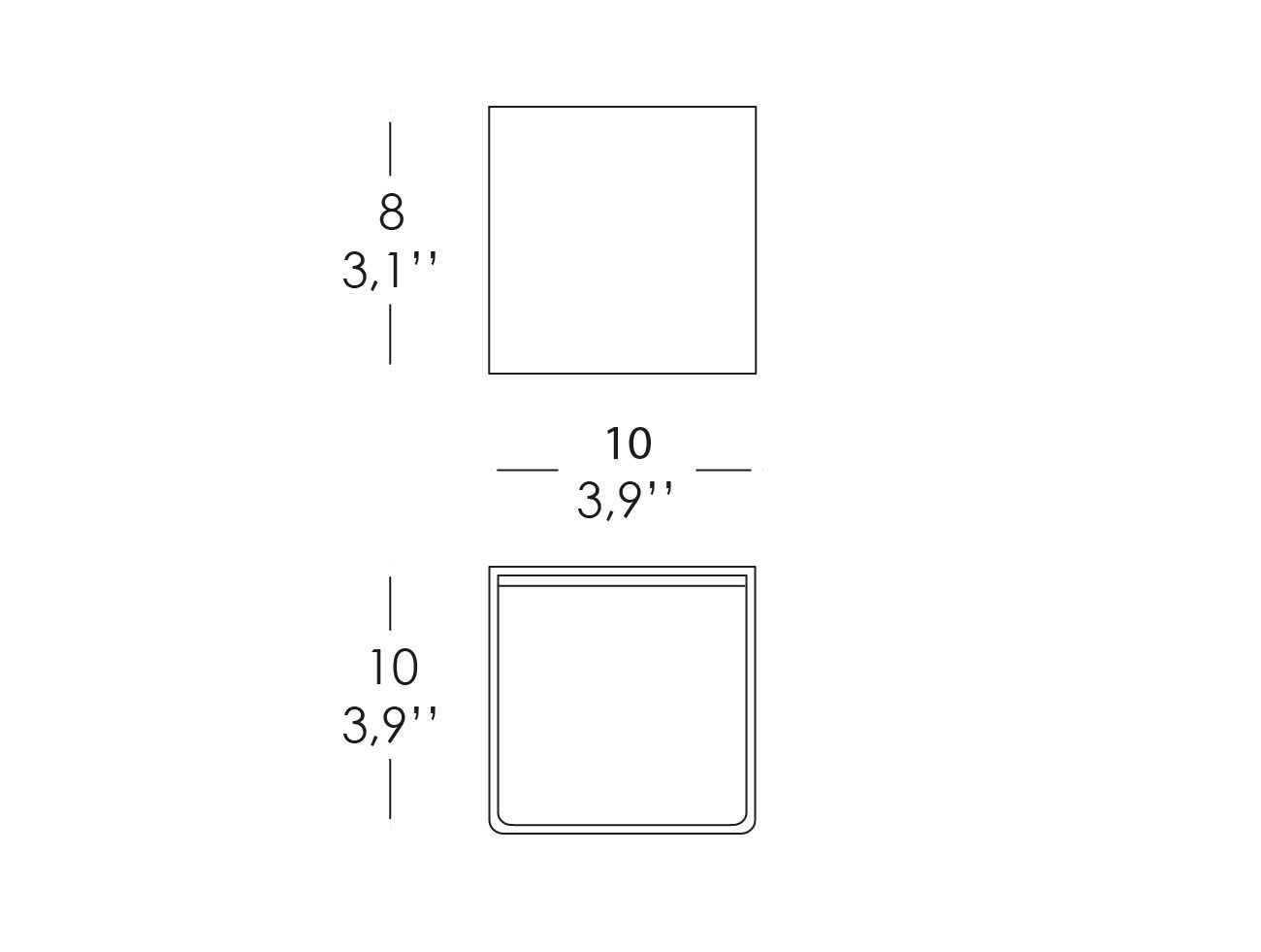 Литой алюминиевый светодиодный настенный светильник Zafferano Cubetto ARCH-00060745 - Вид №3