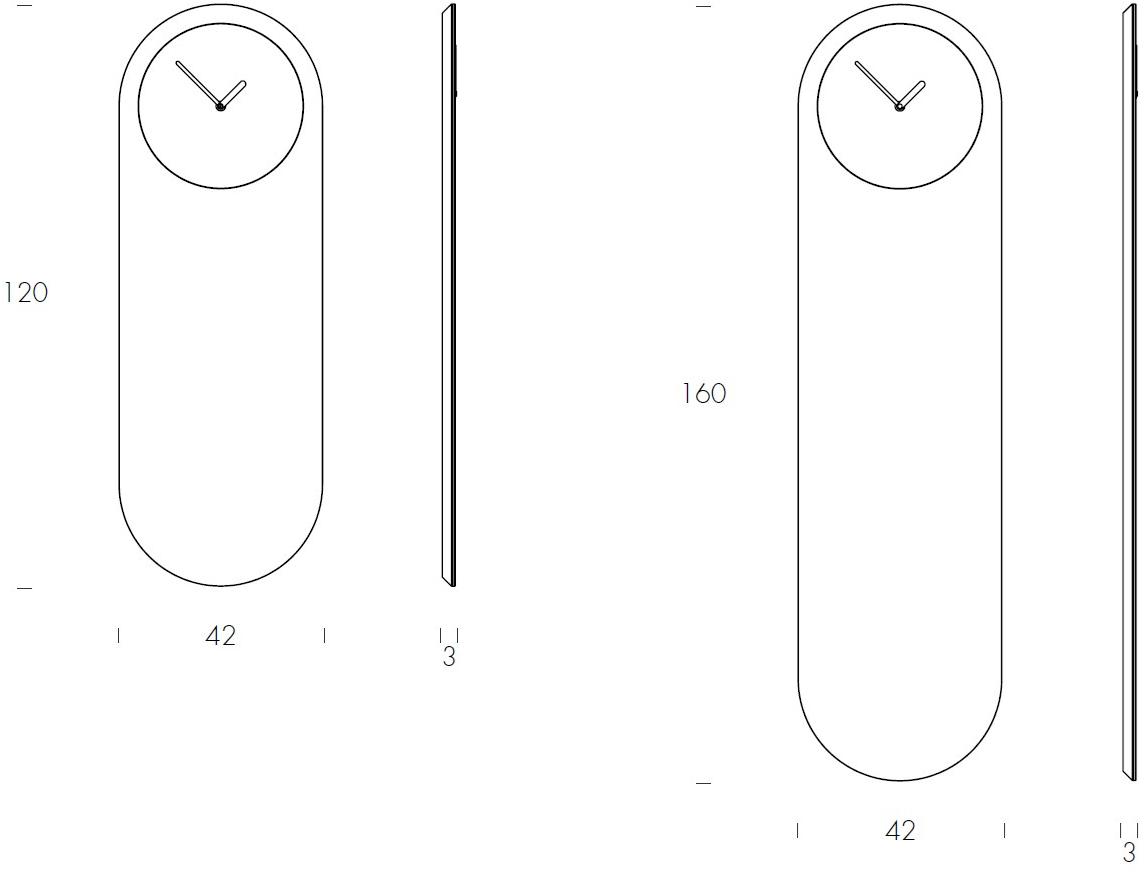Tonin Casa Зеркало / часы из цветного стекла  T7543  - Вид №4