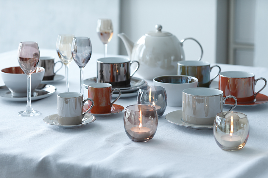 G570-06-294 Набор из 4 подсвечников для чайных свечей polka пастель LSA International  - Вид №7