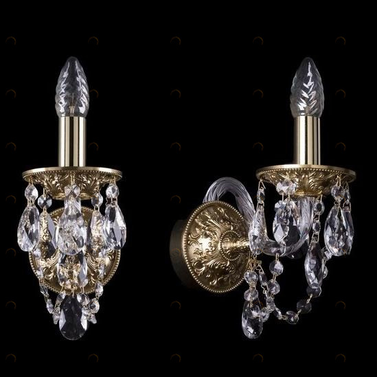 Бра Bohemia Ivele 1610/1/G BOHEMIA IVELE СВЕЧА 078570 Золото;прозрачный 
