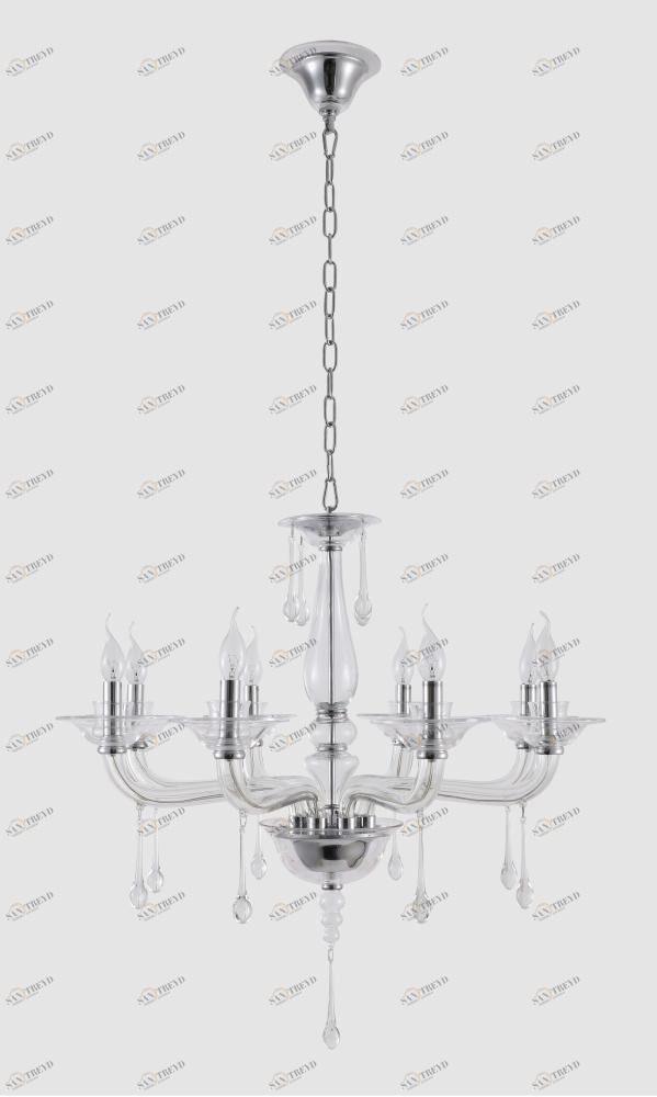 Подвесная люстра Crystal Lux Monica SP8 Chrome/Transparent CRYSTAL LUX ДИЗАЙНЕРСКИЕ, MONICA 220565 Хром 