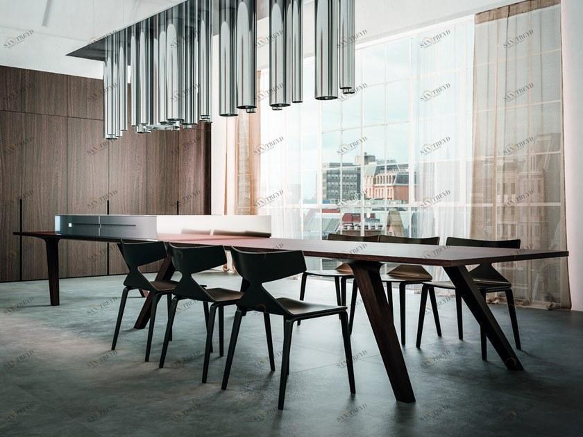 Elmar Прямоугольный деревянный стол с варочной панелью @home sun-id-1460752