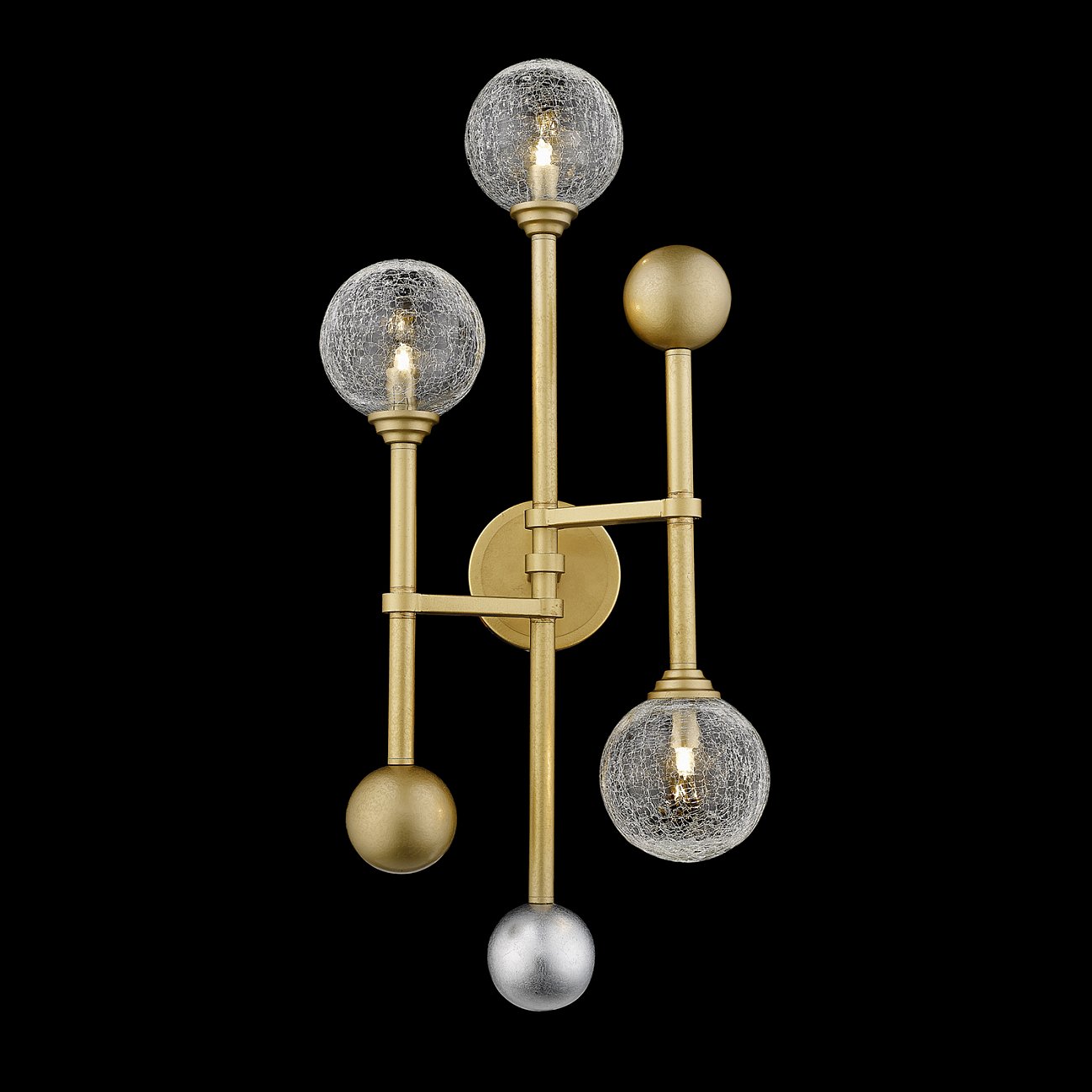 Светильник настенный золотистый Delight Collection W68084-3 Gold DELIGHT COLLECTION  00-3882910 Золото  - Вид №1