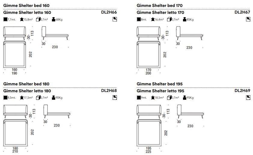Moroso Двуспальная кровать из ткани Gimme shelter sun-id-1455059 - Вид №1