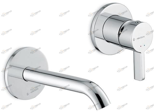 newform Смеситель для раковины настенный, однорычажный, сливной Blink chic sun-id-1430743