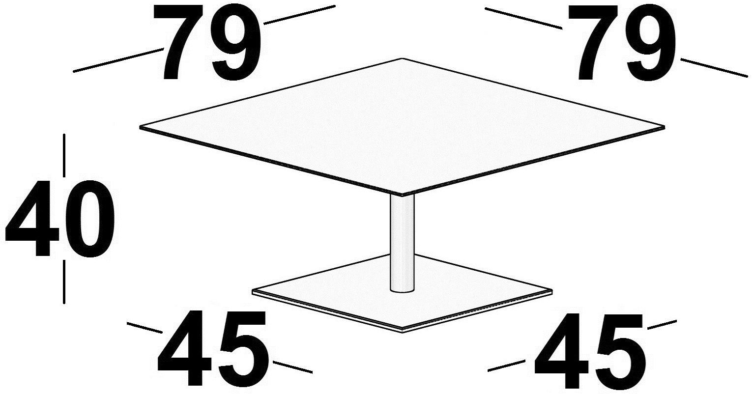 Luxy Низкий квадратный журнальный столик из HPL Incollection sun-id-1376186 - Вид №1