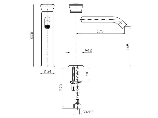 Смеситель для раковины из нержавеющей стали с ограничителем расхода Zucchetti Sablier ARCH-00073950 - Вид №2