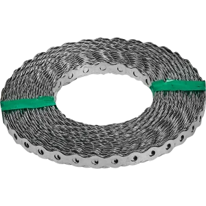 Перфорированная лента волна LV 12x0.5 25 м оцинкованная сталь цвет серебро