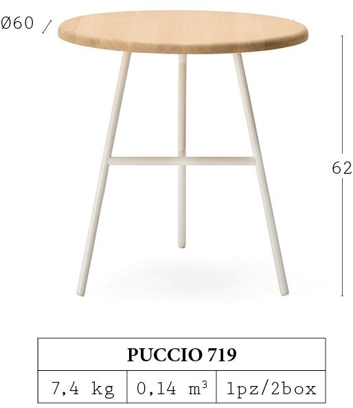 Billiani Стол из ясеня на металлической основе Puccio 719 - Вид №4