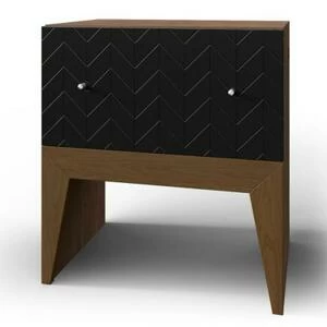 Тумба Still, 1 ящик, темная, рисунок елка