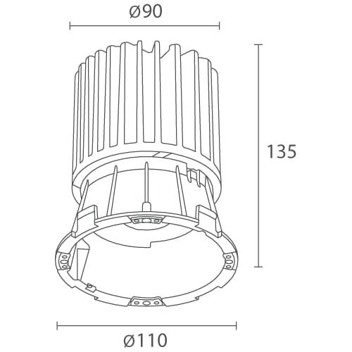 Алюминиевый круглый светодиодный светильник L&L Luce&Light Combina D ARCH-00035065 - Вид №6