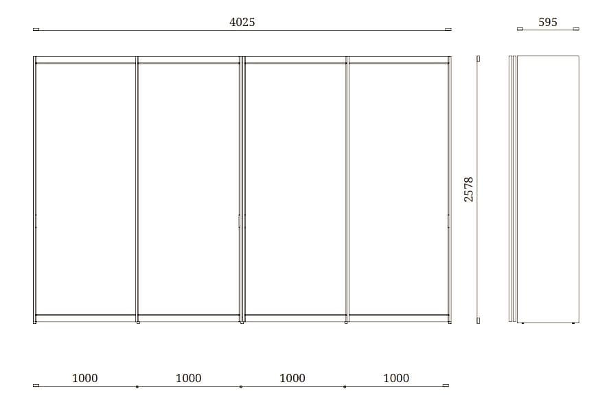 Модульный стеклянный шкаф с раздвижными дверями Febal Casa ARCH-00033128