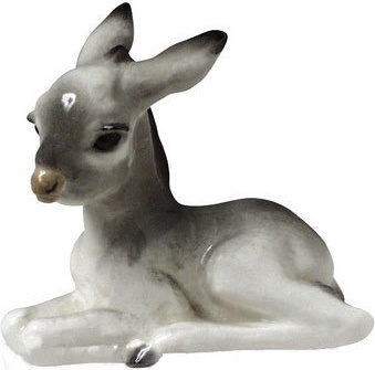 95082 Императорский фарфоровый завод Скульптура "Ослик" Фарфор твердый 
