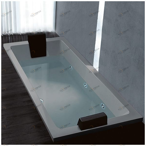 Ванна Gruppo treesse Quadra 199 V073B-SX-SE серая с гидромассажем и дезинфекцией прямоугольная встроенная левая STXV073BSXSE