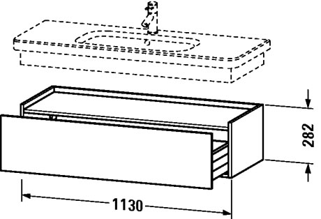 DS628300909 DuraStyle Шкафчик Светло-голубой матовый декор Duravit - Вид №1