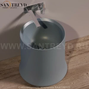 SH10CEMENTOMATT Накладная раковина на столешницу  круглая Simas Sharp