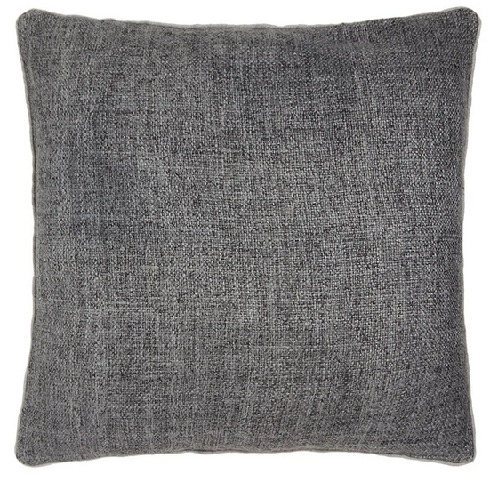 ST MAWES GREY Подушка декоративная, 50/50, серый, шелк-сырец, оборотная сторона лён, на молнии, начинка полиэстер GINGERLILY Santreyd 