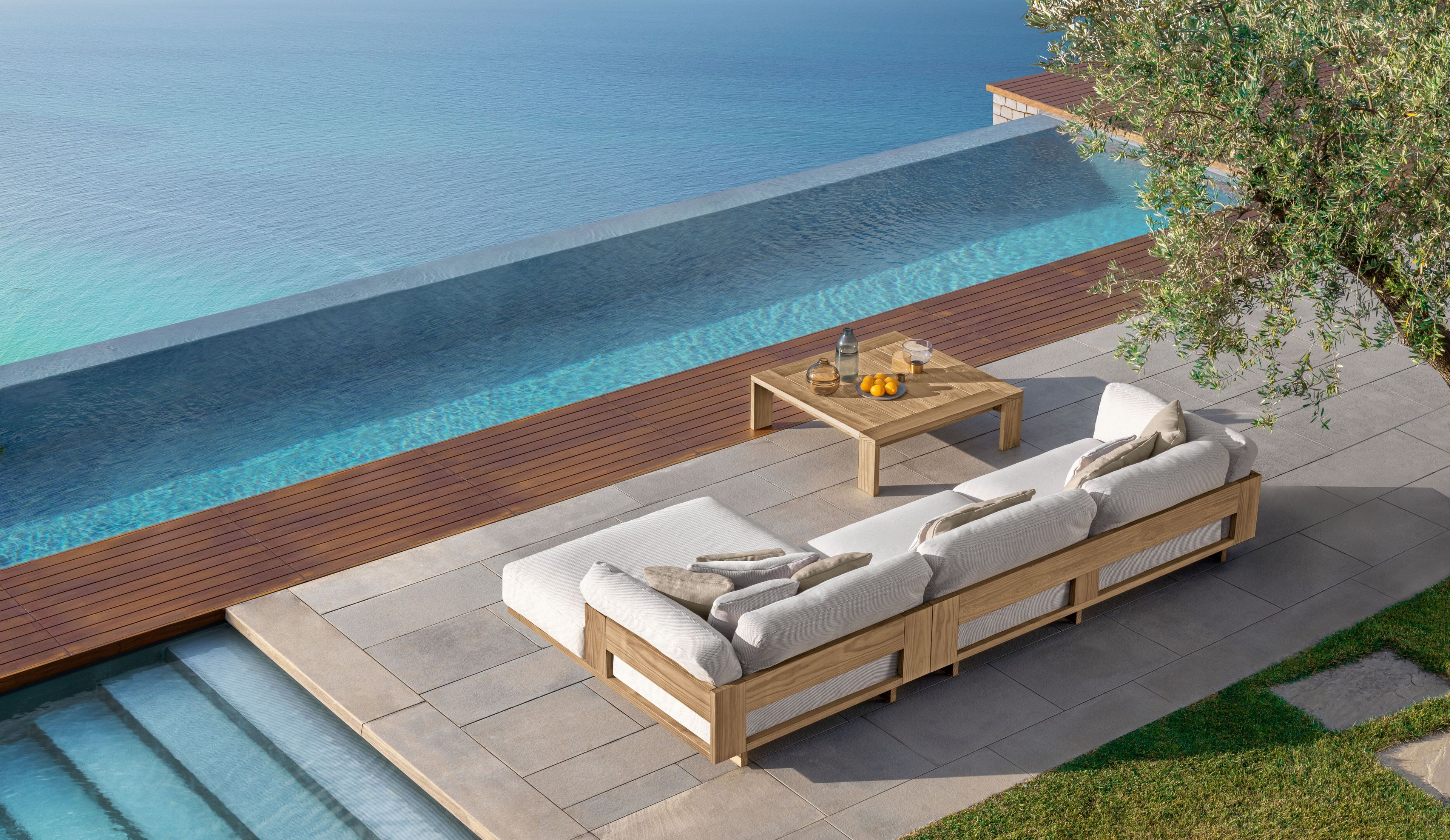 Низкий квадратный садовый столик в Accoya® Talenti Argo-wood ARCH-00097910 - Вид №1