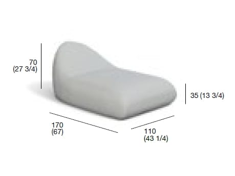 Тканевый мягкий садовый шезлонг RODA Onda ARCH-00054975 - Вид №6