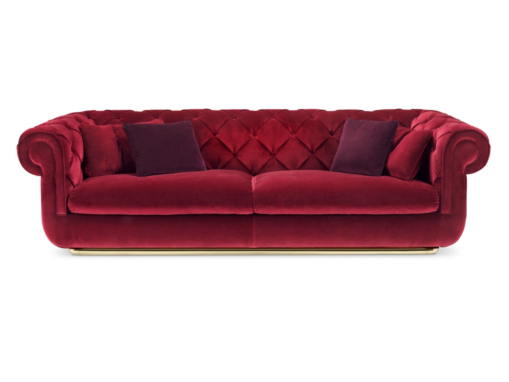 3-местный бархатный диван capitonné GHIDINI1961 ARCH-00075188