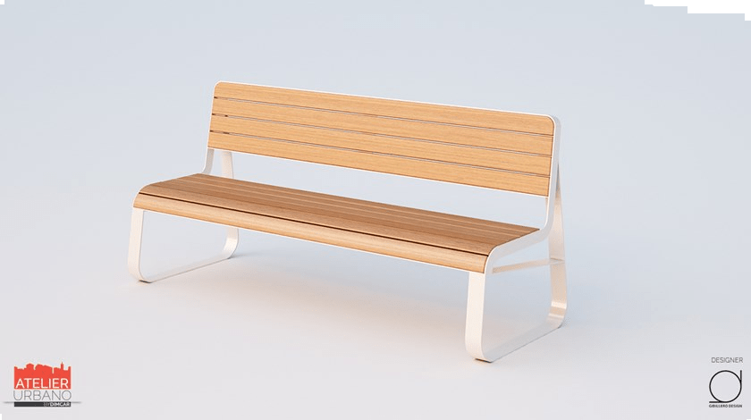 DIMCAR Скамья из стали и дерева со спинкой sun-id-1428267 - Вид №2