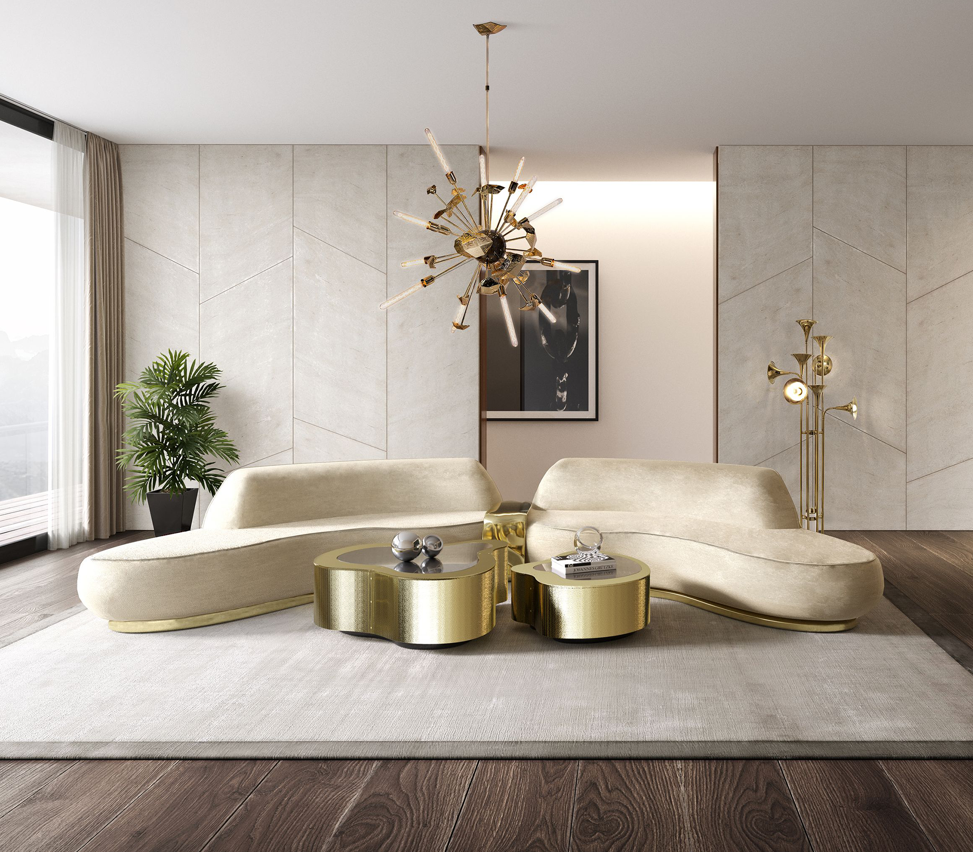 0-227 Центральный стол с патинированной волной Boca Do Lobo  - Вид №9