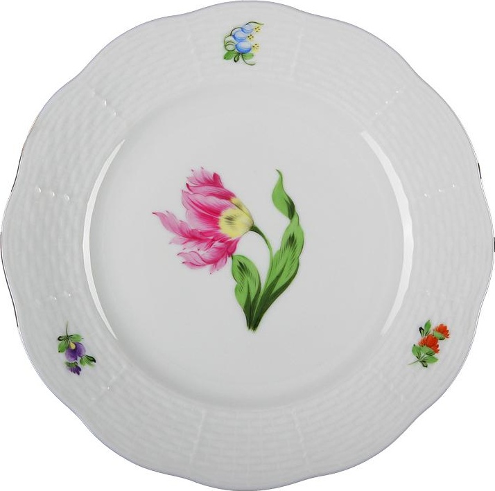 54918 Herend Тарелка закусочная 21см "Китти" (розовая) Фарфор 