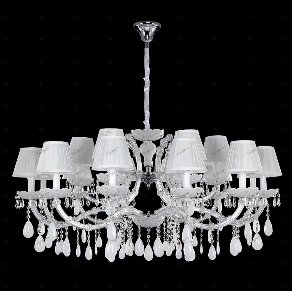 Подвесная люстра Crystal Lux Blanca SP18 белая CRYSTAL LUX ДИЗАЙНЕРСКИЕ, BLANCA 059427 Белый 