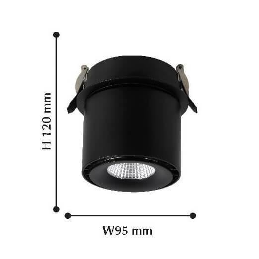 Встраиваемый спот черный Favourite Ledel 1U 1989-1U FAVOURITE LEDEL BLACK 00-3923616 Черный  - Вид №1
